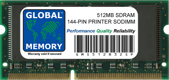512MB SDRAM 144-PIN SODIMM MEMORY RAM FOR PRINTERS (XANTE , 311-2036 , RICOH , 097S03186 , 70050401 , BROTHER)